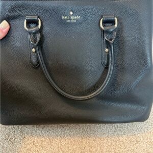 Kate Spade Black Leather Tote Bag